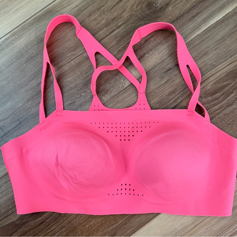 Brooks Neon Pink Strappy Performance Sports Bra